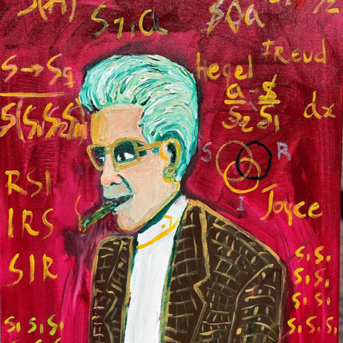 000 - PSICOSE 1 SEMESTRE Créditos: Sérgio de Campos - "Lacan"
Técnica acrílica, 70 x 50 cm, 2025.